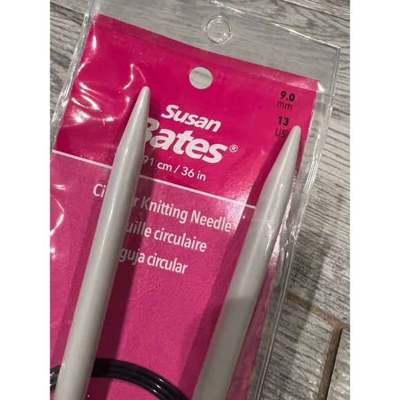 NWT Silvalume Circular‎ Knitting Needles 36" Size 13 / 9mm Susan Bates - Picture 2 of 5